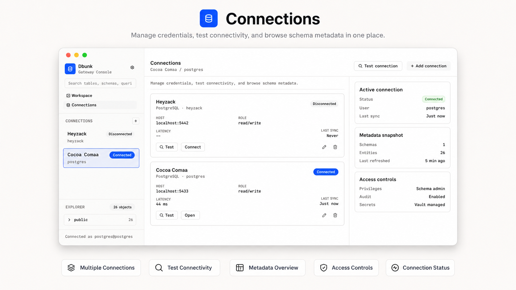 Multiple database connections